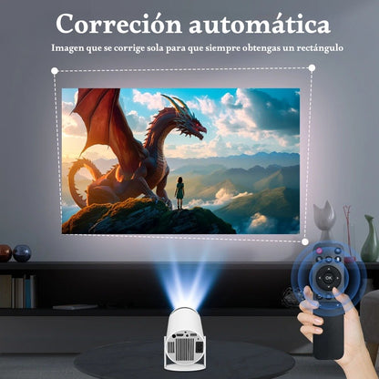 Proyector Smart Cine Wifi Bluetooth HDMI Altavoz 1080p